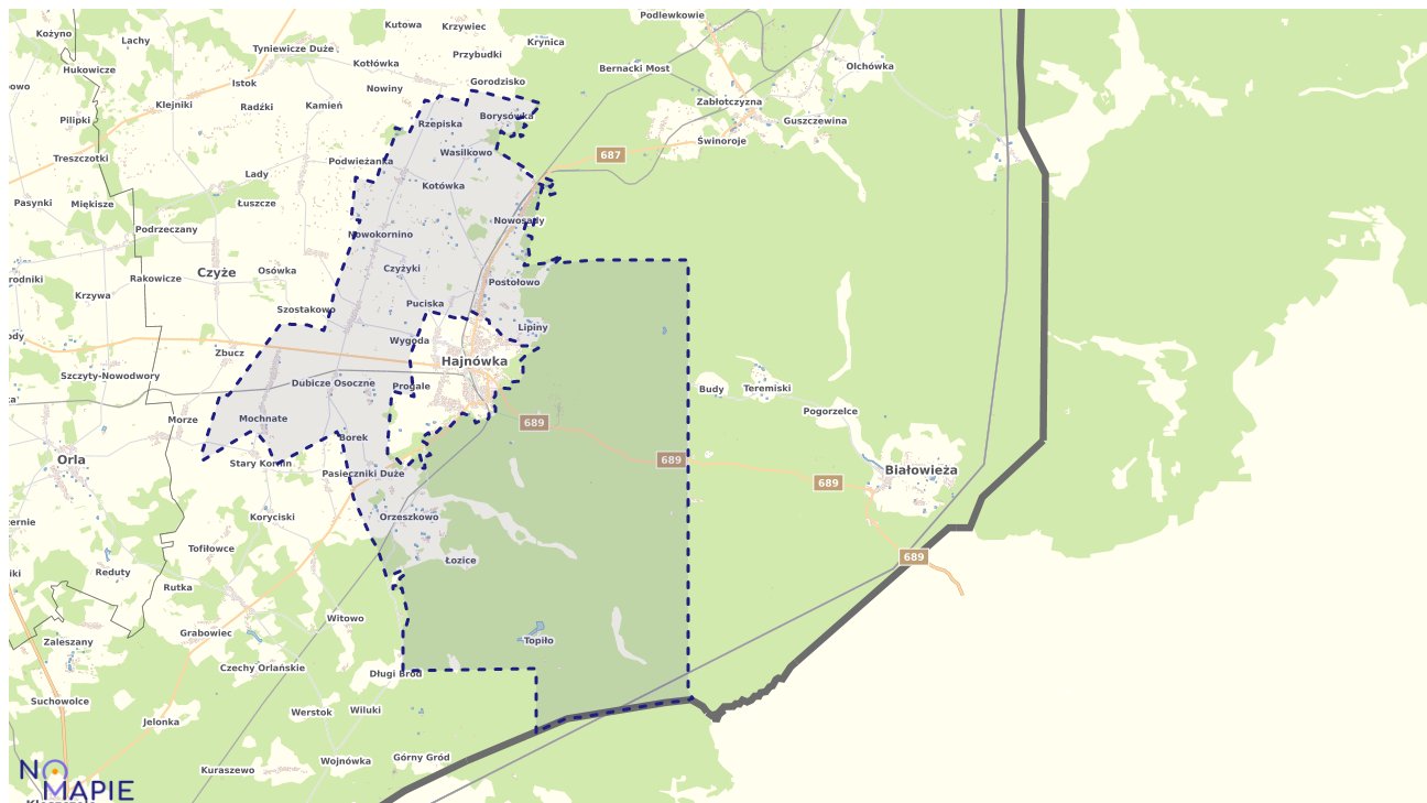 Mapa uzbrojenia terenu Hajnówki